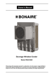 BONAIRE WEAC628 Owner`s manual