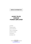 Audio Telex DCM120 Service Information