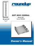 Roundup Food Equipment Division HOT DOG CORRAL HDC Operating instructions