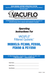 Vacuflo FC650 Owner`s manual
