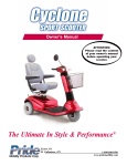 Pride Mobility The Ultimate In Style & Performance Owner`s manual