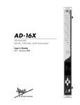 Apogee AD-16X User`s guide
