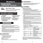 Braeburn 5200 Specifications