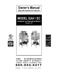 CMA Dishmachines E-C-T Owner`s manual