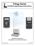 Alarm Lock Trilogy DL3500 Programming instructions
