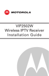 Motorola VIP2502W Installation guide