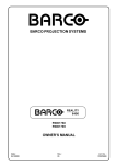 Barco R9001769 Owner`s manual