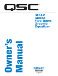 QSC SEQ-2 Owner`s manual