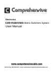 Comprehensive CSW-RGBHV88A User manual