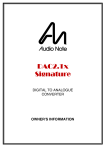 Audio Note DAC2.1x Signature Specifications