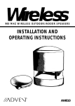 Advent AW720 Operating instructions
