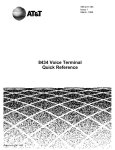 8434 Voice Terminal Quick Reference 0 - Gardner