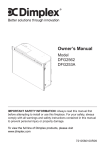 Dimplex DFG2562 Owner`s manual