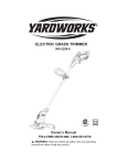 Yardworks 060-2288-0 Owner`s manual