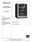 Danby DBC514BLS Owner`s manual