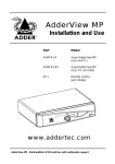 ADDER AVMP4-SPU Specifications