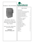 ClimateMaster DOAS CM3500 Service manual
