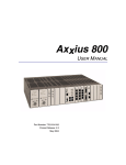 Carrier Access Network Device Axxius 800 User manual