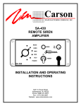 Carson SA-430 Operating instructions