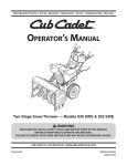 Cub Cadet OEM-390-679 Operator`s manual