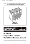 MoistAir HD14070 Owner`s manual