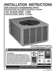 Ruud APM-JAZ MODEL SERIES - 14.5 SEER Instruction manual