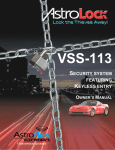 AstroStart Security System VSS-113 Owner`s manual