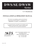 Environmental Water Systems DWS-UV Troubleshooting guide