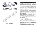 Elation ELED QA Strip Instruction manual