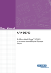 Advantech ARK-DS762 User manual