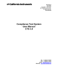 California Instruments 1251RP Series User manual