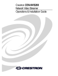 Crestron CEN-NVS200 Installation guide