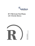 Radio Shack ET 1754 Owner`s manual
