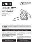 Ryobi RY40500 Operator`s manual