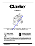 Clarke Bext-100 Operator`s manual