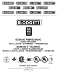 Blodgett SG2136 E & G Specifications