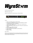 Wyrestorm MAT4T401 Operating instructions