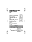 Radio Shack HandsfreePhone withCallerID/CallWaiting Owner`s manual