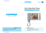 Commax CDV-50 User`s guide