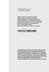 Clarion VRX578RUSB Owner`s manual