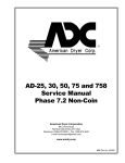 American Dryer Corp. AD-758 Service manual