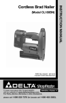 Delta CL180BN Instruction manual