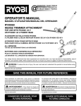Ryobi RY40060 Operator`s manual