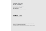Clarion NX502A Installation manual