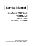 ViewSonic VA2012wb-2 Service manual