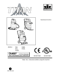 Windsor T708 Operating instructions