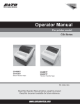 SATO CG4 Series Instruction manual