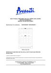 Avanti WCR524SDZD-1 Instruction manual