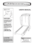 Weslo WLTL29321 User`s manual