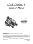Cub Cadet 1222 Operator`s manual